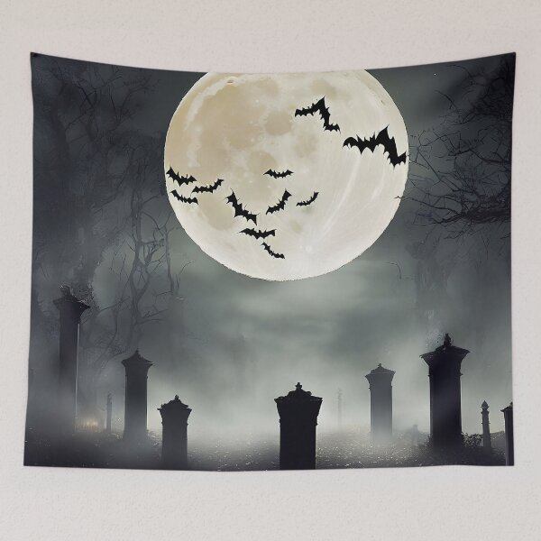 Item preview, Graveyard Moon Backdrop Background designed and sold by @adorcharm Modern & Classic AI Art.