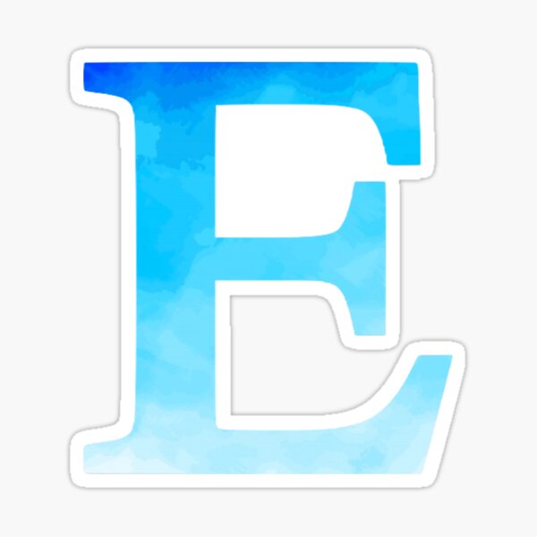 Fancy Letter E Sticker (Square) Fancy Letter E Sticker