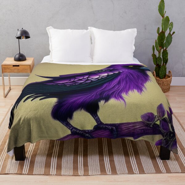 Item preview, A Mystical Purple Crow with Butterfly-inspired Wings designed and sold by Ispeakgeek.