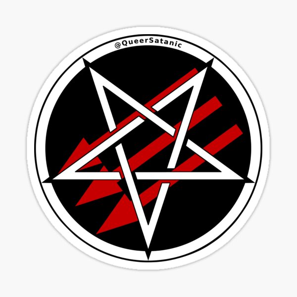 Satanic Antifascism - Basic Red & Black Sticker