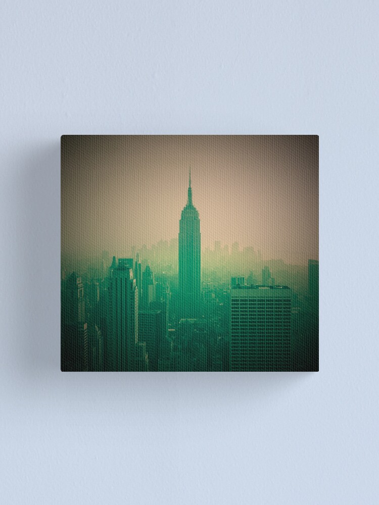 Alternate view of Manhattan Skyline + Empire State Building (Alan Copson © 2007) Canvas Print