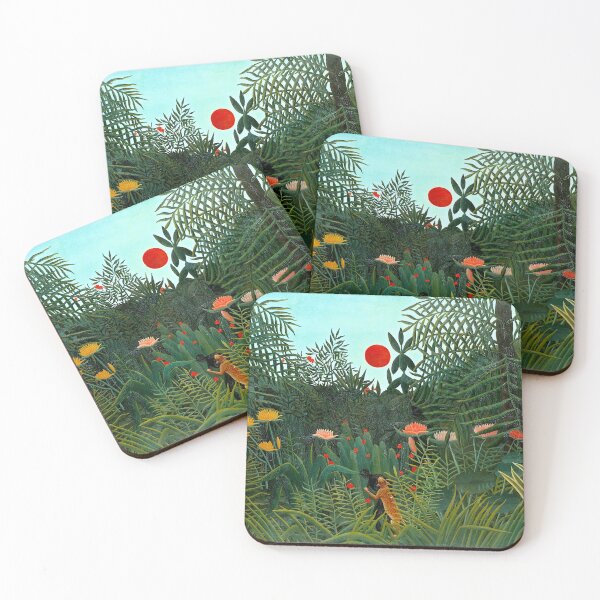 Item preview, Virgin Forest with Sunset - Henri Rousseau designed and sold by SimpleJoyStyle.