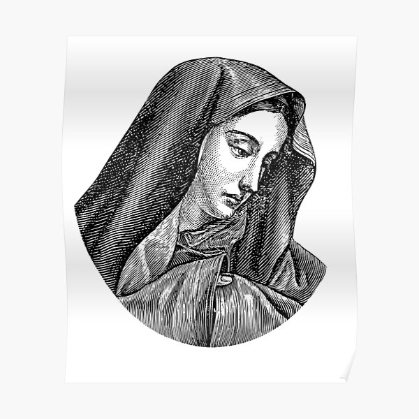 Full Body Black And White Virgin Mary Christian Catholic European Religious  Figure Mother God Sketch, Body Drawing, Figure Drawing, Body Sketch PNG  Transparent Clipart Image and PSD File for Free Download