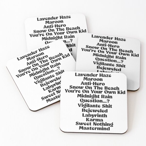 Item preview, midnights song list  designed and sold by shezzastardis.