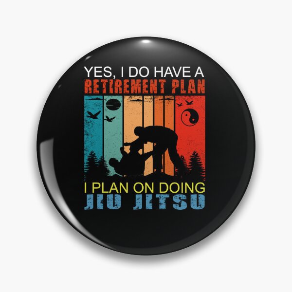 Item preview, Yes I Have A Retirement Plan. I Plan On Doing Jiu Jitsu! Vintage Sunset / Retro Sunset Jiu Jitsu Design for a Jiu Jitsu / Jujitsu Lover designed and sold by TheKarateStore.