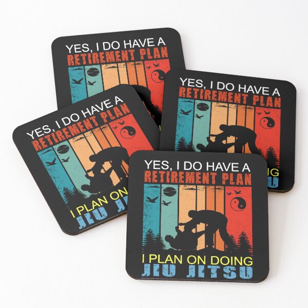 Item preview, Yes I Have A Retirement Plan. I Plan On Doing Jiu Jitsu! Vintage Sunset / Retro Sunset Jiu Jitsu Design for a Jiu Jitsu / Jujitsu Lover designed and sold by TheKarateStore.