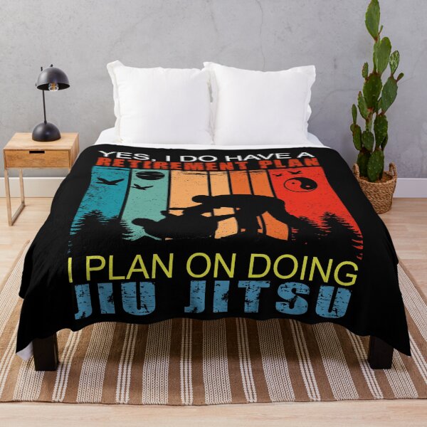 Item preview, Yes I Have A Retirement Plan. I Plan On Doing Jiu Jitsu! Vintage Sunset / Retro Sunset Jiu Jitsu Design for a Jiu Jitsu / Jujitsu Lover designed and sold by TheKarateStore.