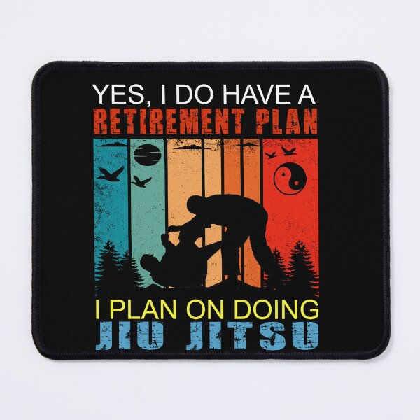 Item preview, Yes I Have A Retirement Plan. I Plan On Doing Jiu Jitsu! Vintage Sunset / Retro Sunset Jiu Jitsu Design for a Jiu Jitsu / Jujitsu Lover designed and sold by TheKarateStore.