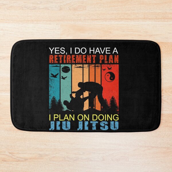 Item preview, Yes I Have A Retirement Plan. I Plan On Doing Jiu Jitsu! Vintage Sunset / Retro Sunset Jiu Jitsu Design for a Jiu Jitsu / Jujitsu Lover designed and sold by TheKarateStore.