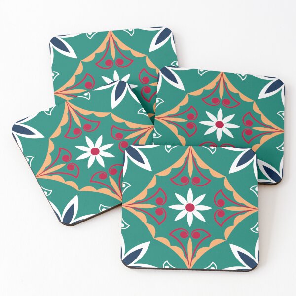 Item preview, Ornate Ornamental Tile Mosaic Floral Flowers  designed and sold by StudioAkubi.