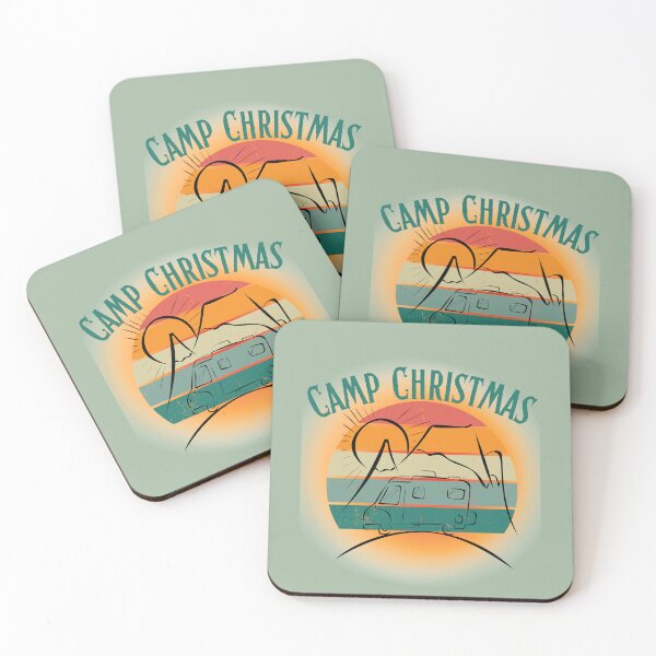 Item preview, Camp Christmas Vintage Sunset Design for Kids and Adults Camping this Christmas designed and sold by tranquilbeach.
