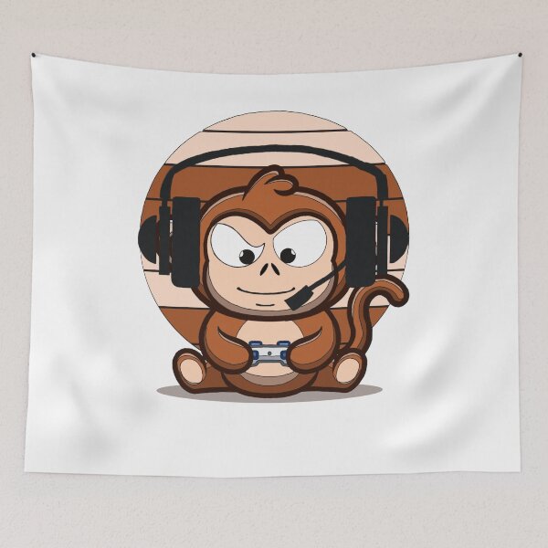 Item preview, Cute Monkey Gamer designed and sold by GarnersDesigns.