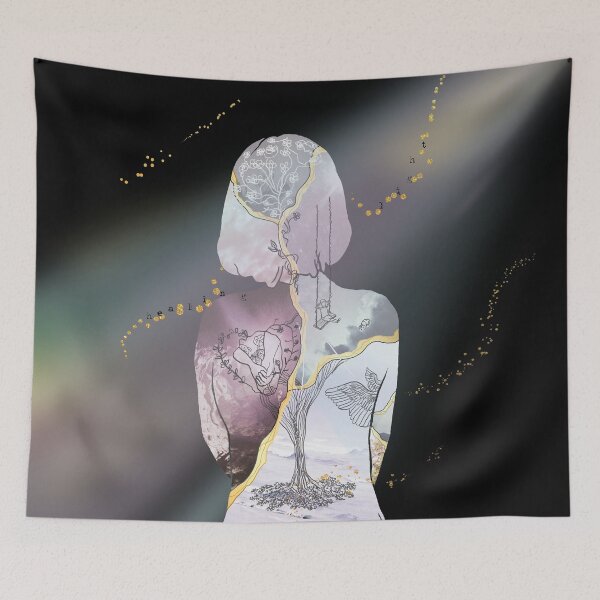 Item preview, Kintsugi Girl Healing Light designed and sold by bittergodart.