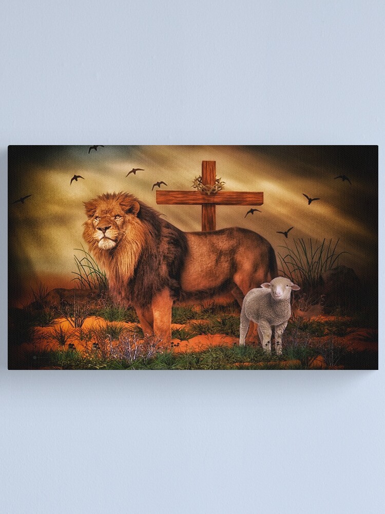 Alternate view of The Lion And The Lamb Canvas Print
