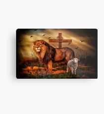 The Lion And The Lamb Metal Print