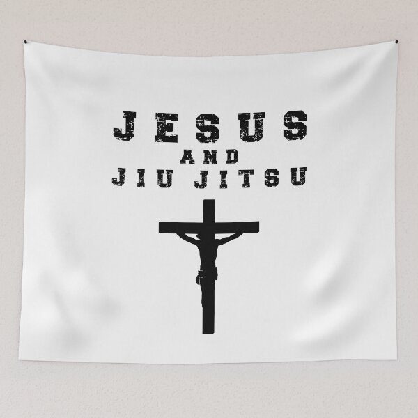 Item preview, Jesus & Jiu Jitsu Design for Christian Martial Arts Fan. Japanese Martial Art Quote/Phrase! Funny Jiu Jitsu Design for a Jiu Jitsu / Jujitsu Lover designed and sold by TheKarateStore.