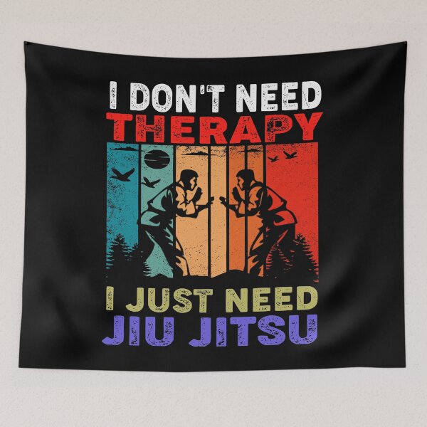 Item preview, I Don't Need Therapy I Just Need Jiu Jitsu!! Vintage Sunset / Retro Sunset Jiu Jitsu Design for a Jiu Jitsu / Jujitsu Lover designed and sold by TheKarateStore.