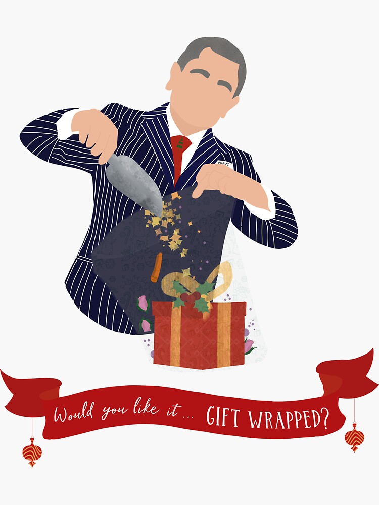 "Love Actually Would you like it Gift Wrapped" Sticker for Sale by