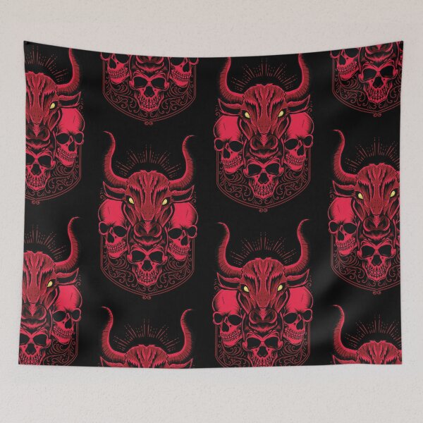Item preview, Scary Skull Red Bull Design designed and sold by zoripet Store.