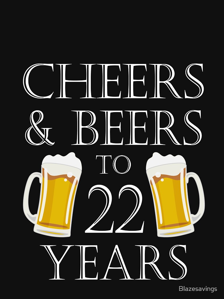 cheers-and-beers-to-22-years-22nd-birthday-gift-lightweight-hoodie