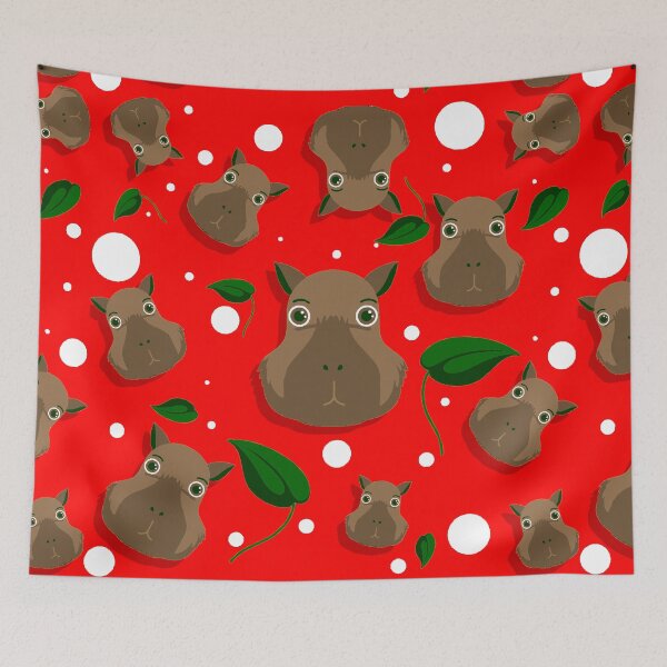 Item preview, christmas capybara  designed and sold by Gossip Rag.