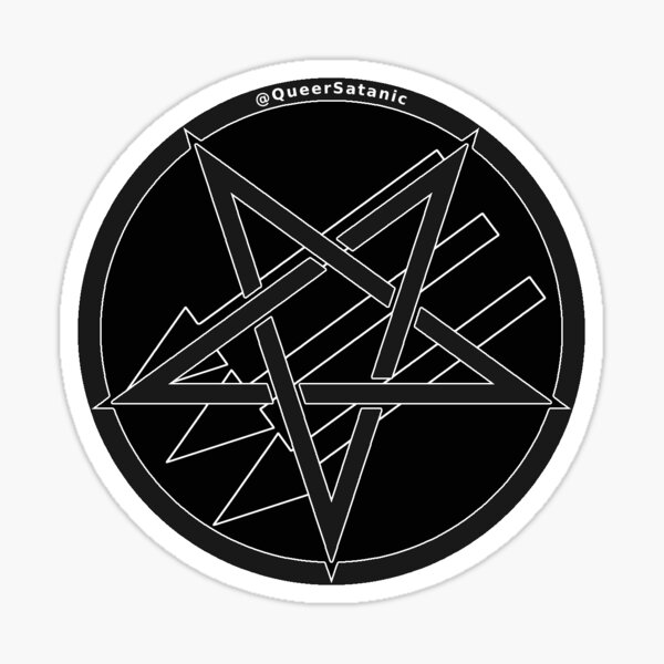 Satanic Antifascism - Black and Smoke Sticker