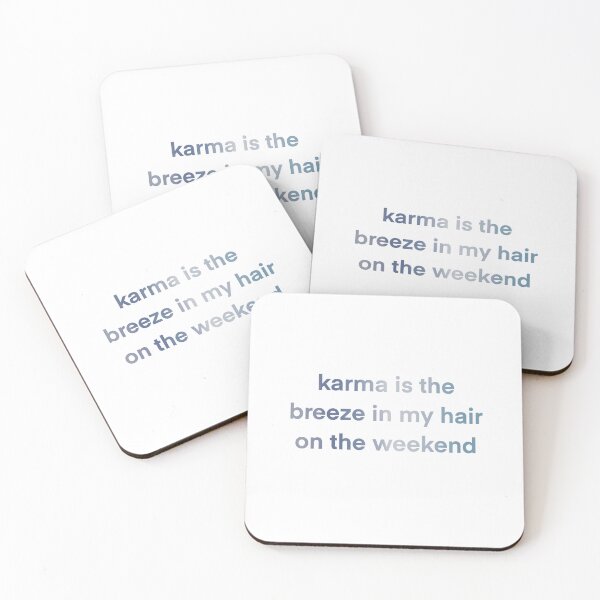 Item preview, karma lyric sticker taylor swift designed and sold by in-the-shade.