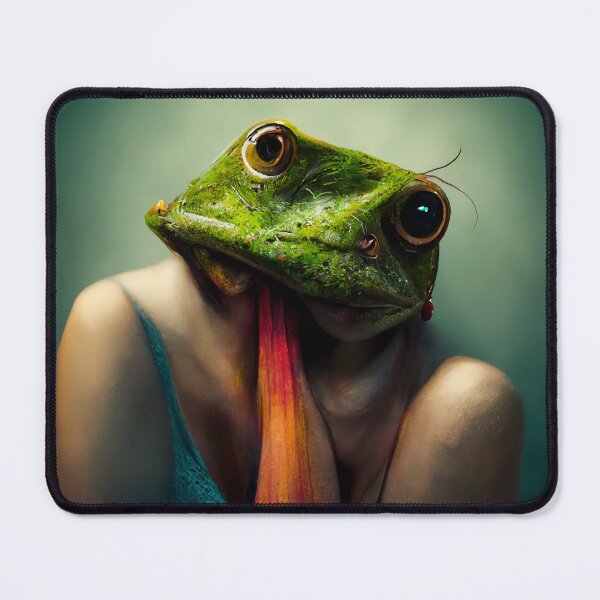 Item preview, Frog Licking a Woman designed and sold by Gallery of Weirdness.