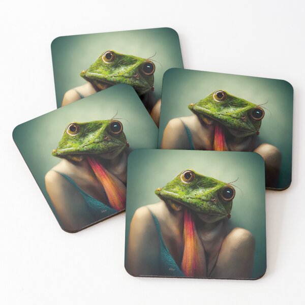 Item preview, Frog Licking a Woman designed and sold by Gallery of Weirdness.