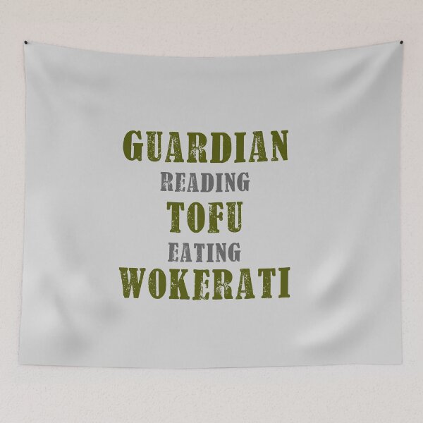 Item preview, Guardian Reading Tofu Eating Wokerati T-Shirt! designed and sold by RedBubbleBath.