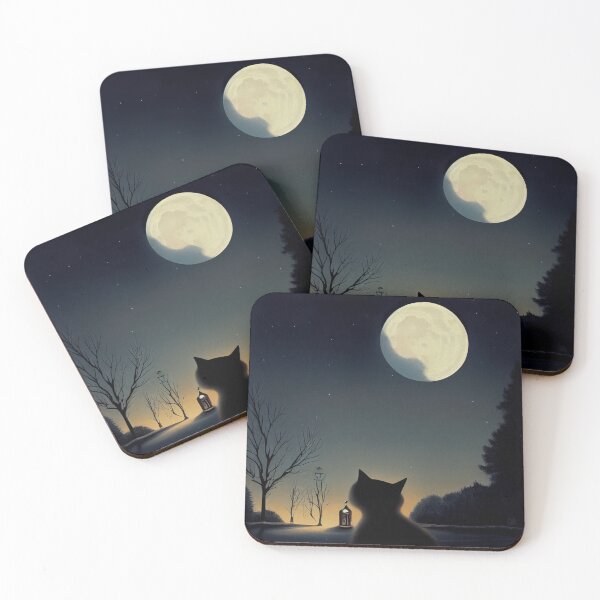 Item preview, Cat and  Moon designed and sold by dnhshop.