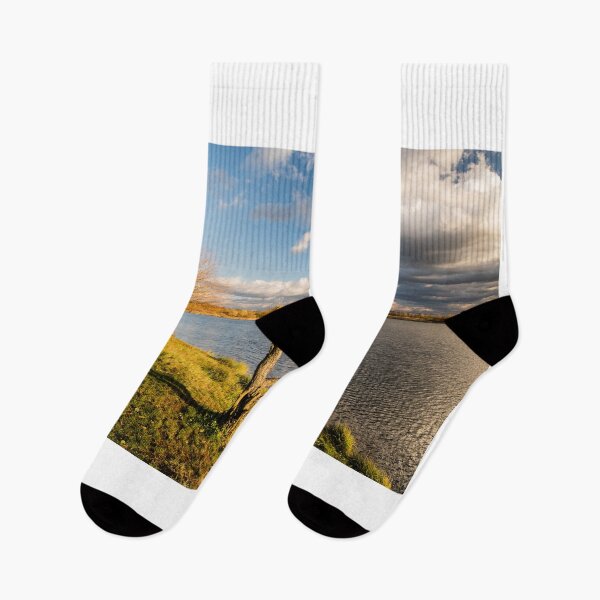 Item preview, Autumn scenery with lake and colorful tree designed and sold by honza28683.