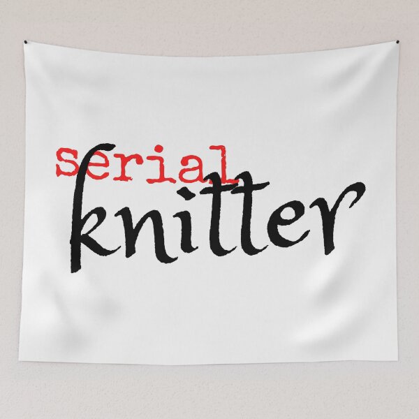 Item preview, Serial Knitter Logo Writing Quirky Knitting Retro Vintage Typewriter Medieval designed and sold by marie-inks.