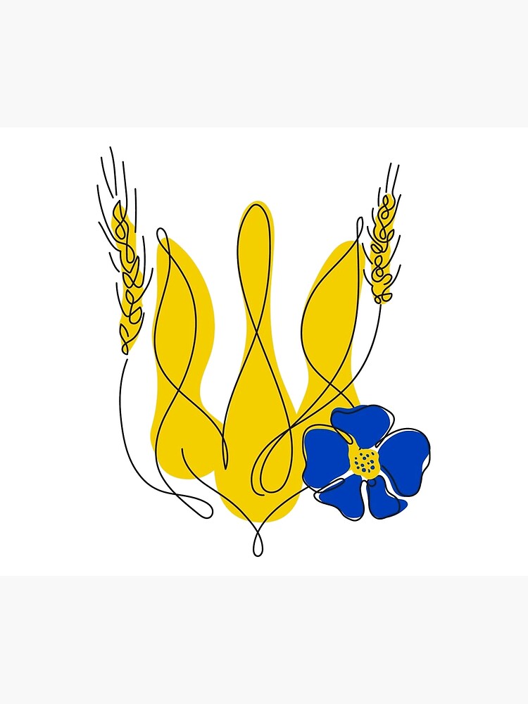 "Tryzub Тризуб Ukrainian national Symbol flag Slava Ukraini and freedom ...