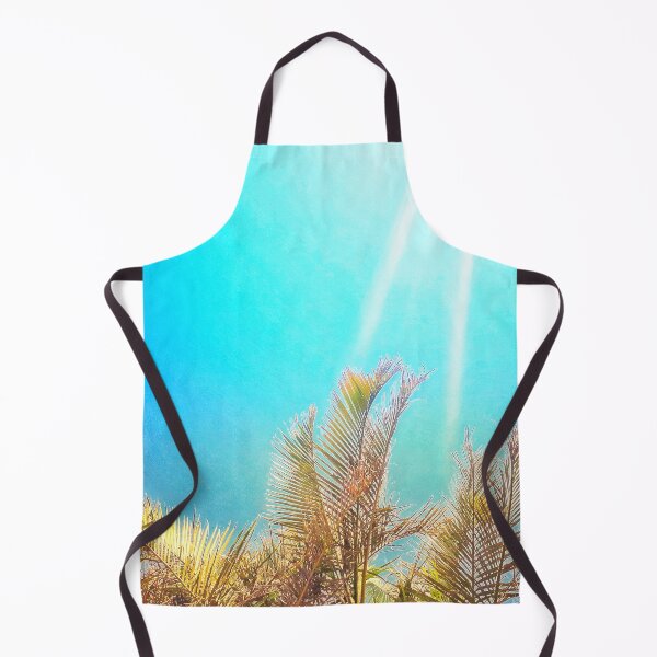 Item preview, Tropical Style Décor Palm Fronds and Turquoise Sky with Sun Streaks Tropicalcore designed and sold by Beachy.
