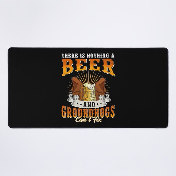 Item preview, There Is Nothing a Beer and Groundhog Can't Fix Drinking designed and sold by ArcWarden-art.