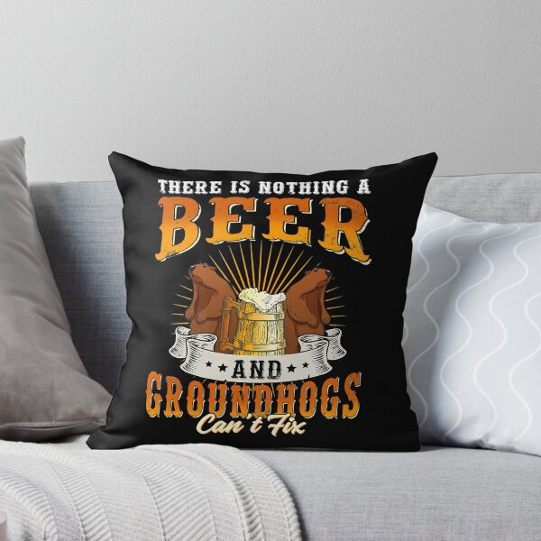 Item preview, There Is Nothing a Beer and Groundhog Can't Fix Drinking designed and sold by ArcWarden-art.
