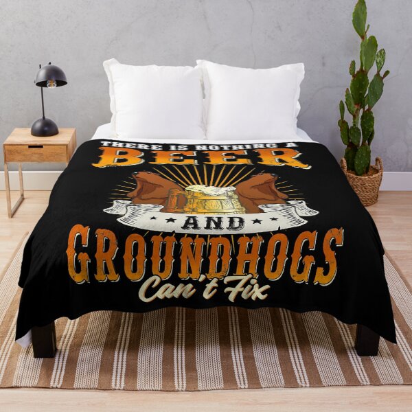Item preview, There Is Nothing a Beer and Groundhog Can't Fix Drinking designed and sold by ArcWarden-art.