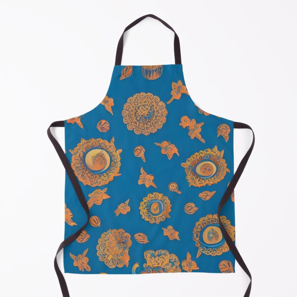 Item preview, Orange on blue pattern designed and sold by Planetape.