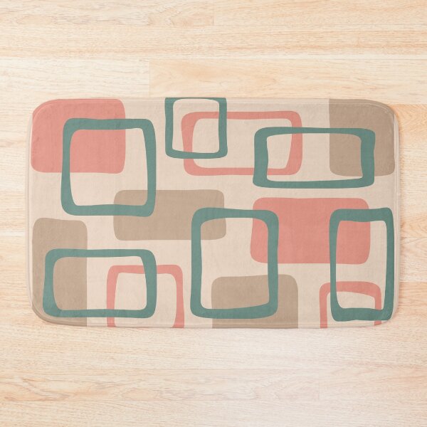 Item preview, Mid Century Modern Abstract Squares Pattern 153 designed and sold by tonymagnerart.