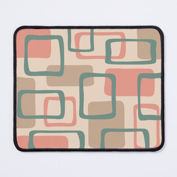 Item preview, Mid Century Modern Abstract Squares Pattern 153 designed and sold by tonymagnerart.