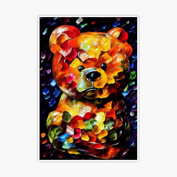 Colourful Gummy Bears set Sticker for Sale by Narukuku