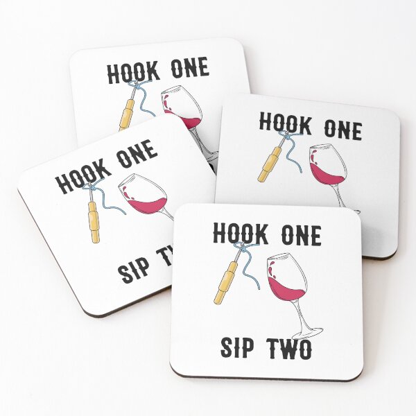 Item preview, Hook One Sip Two designed and sold by chillaxcats.