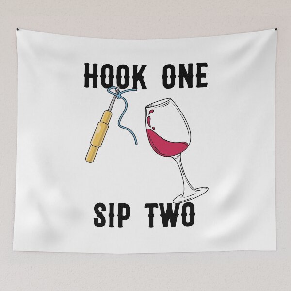 Item preview, Hook One Sip Two designed and sold by chillaxcats.