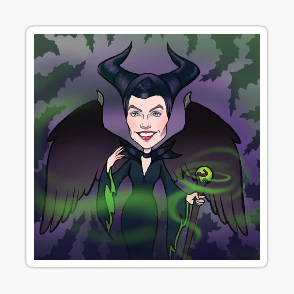 Maleficent with Raven Sticker  Evil disney, Sleeping beauty maleficent,  Disney drawings