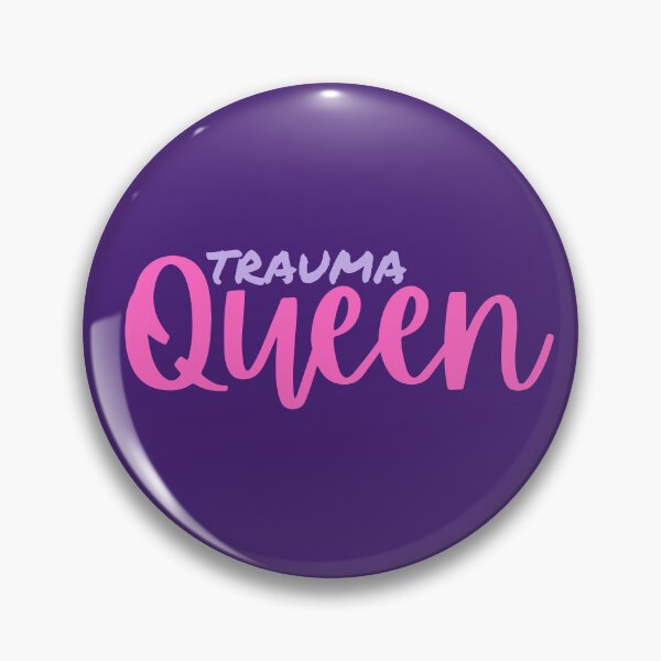 Item preview, Trauma Queen in Pink and Purple Sarcastic Drama Queen Posh Minimalism designed and sold by marie-inks.