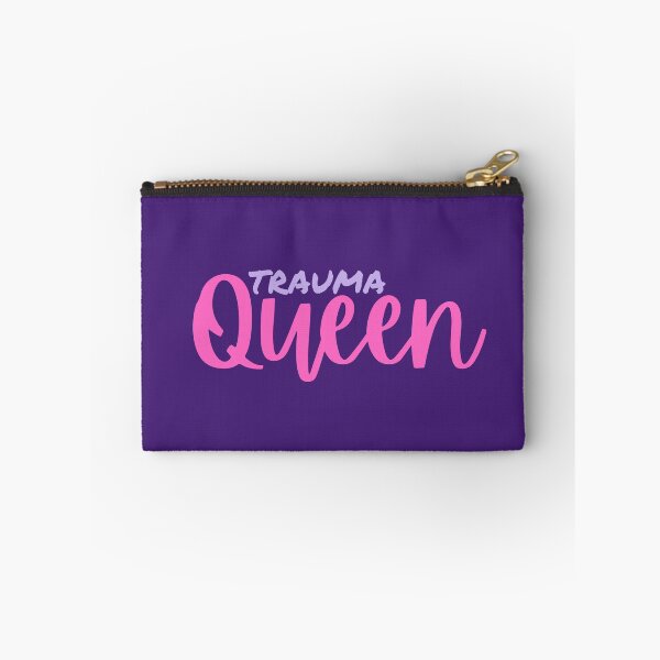 Item preview, Trauma Queen in Pink and Purple Sarcastic Drama Queen Posh Minimalism designed and sold by marie-inks.