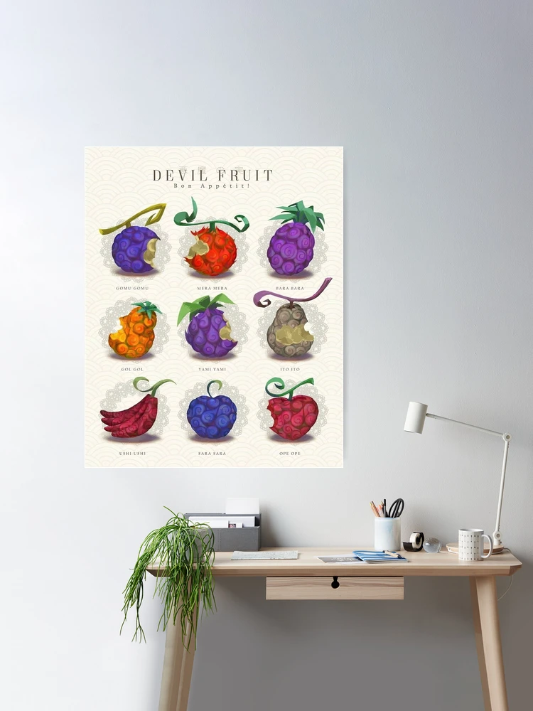  UCU Anime Posters Devil Fruit One Pie Poster for Bedroom  Aesthetic Wall Decor Canvas Wall Art Gift Print 12x18inch(30x45cm): Posters  & Prints