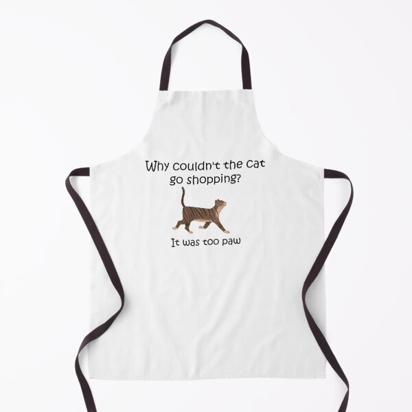 Item preview, Why couldn't the cat go shopping joke with black script designed and sold by MariaMediascape.