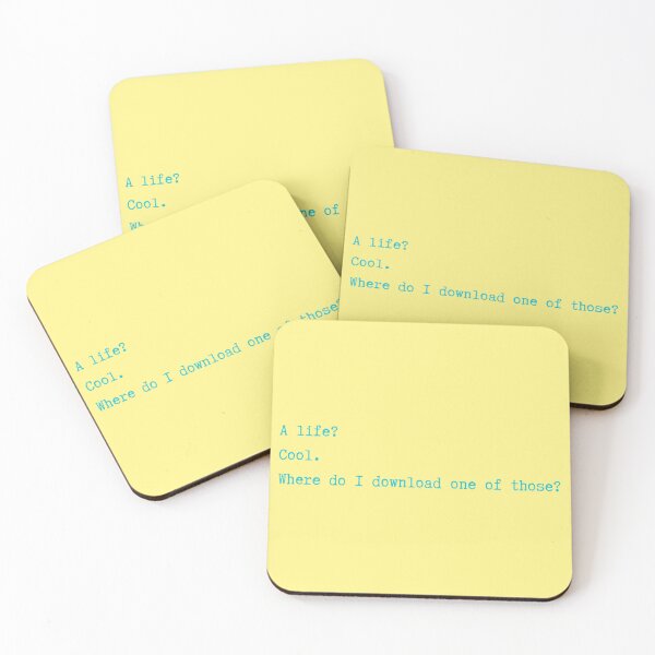 Item preview, A Life? Cool. Where Do I Download One of Those? minimalism nerd geek funny designed and sold by marie-inks.